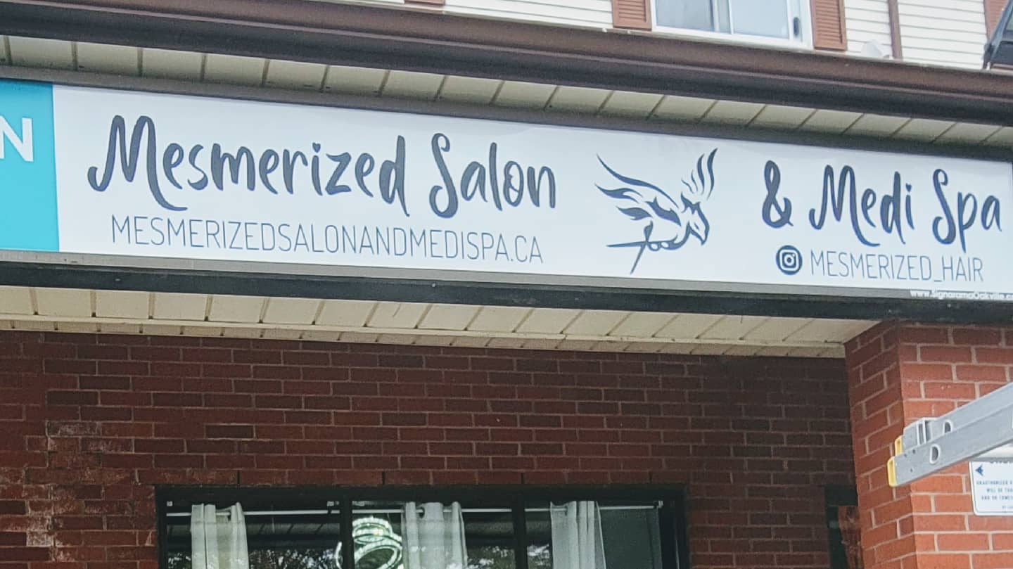 The Mesmerized Salon and Medi Spa storefront in Stoney Creek